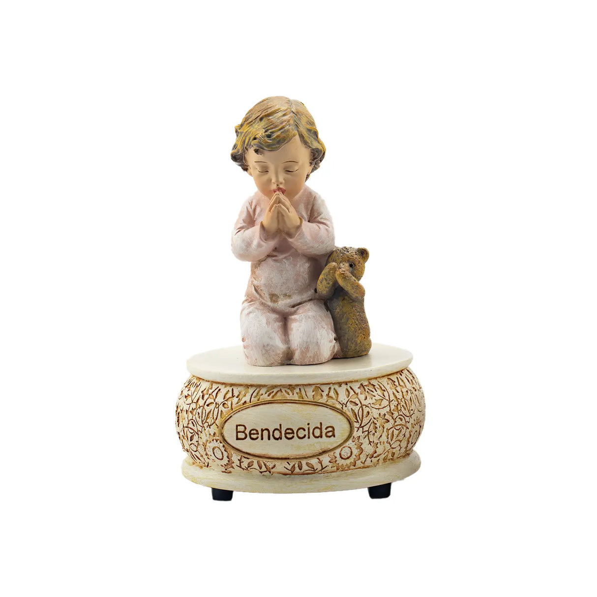Praying girl 13cm with music box