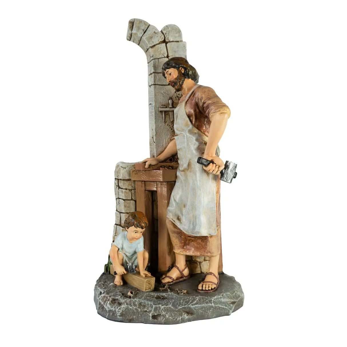 San José con Niño en el taller 32cm