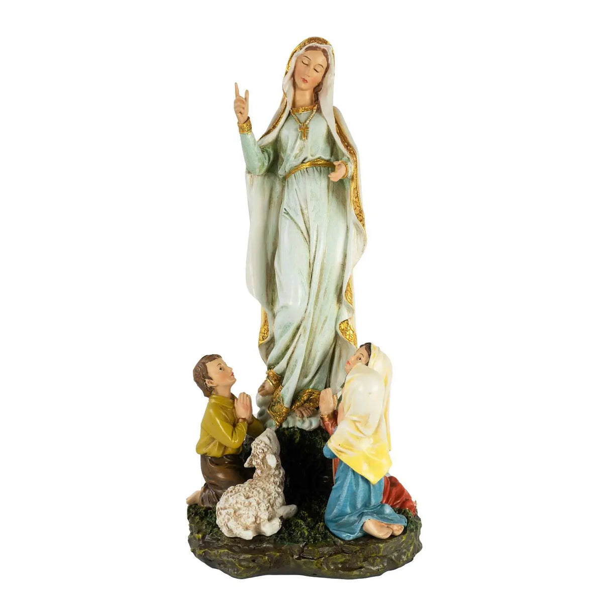 Virgen de Fátima con pastores 30cm