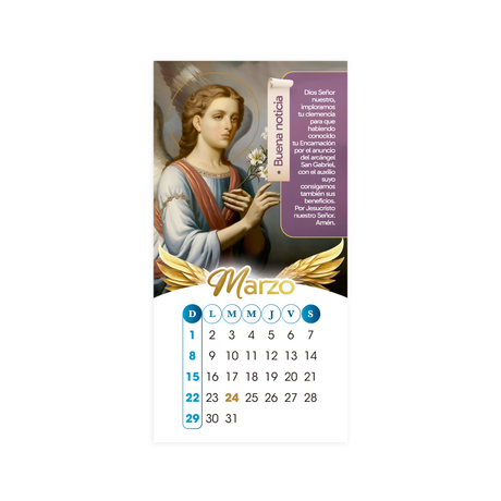 Calendario ÁngeL 2026 - PARED