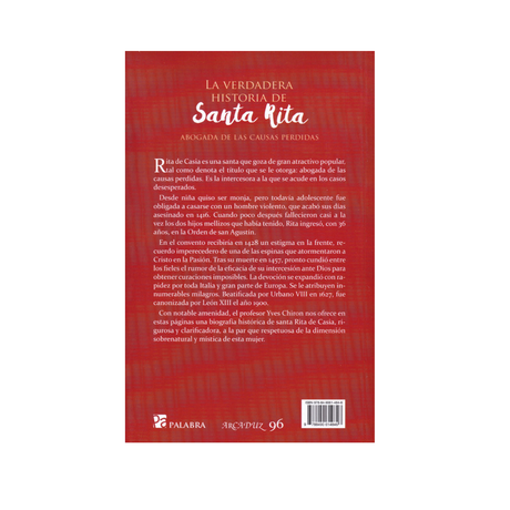 La verdadera Historia de Santa Rita: Abogada de las causas perdidas- Yves Chiron - SP Internacional-Importado